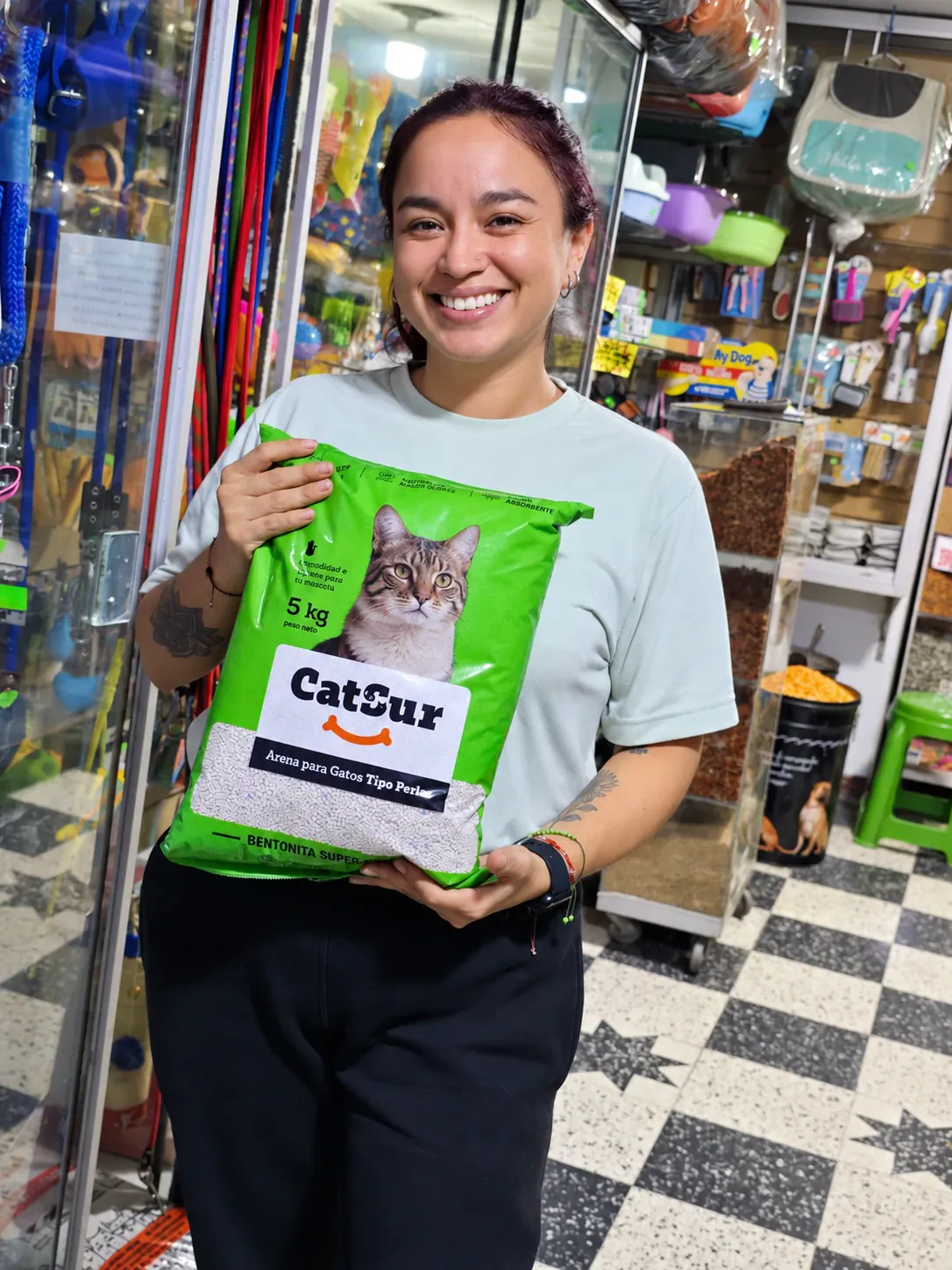 Cliente con arena CatSur
